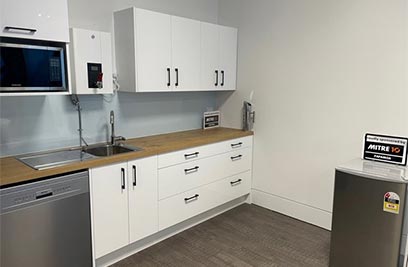 A kitchenette for Papamoa Surf Life Saving Club
