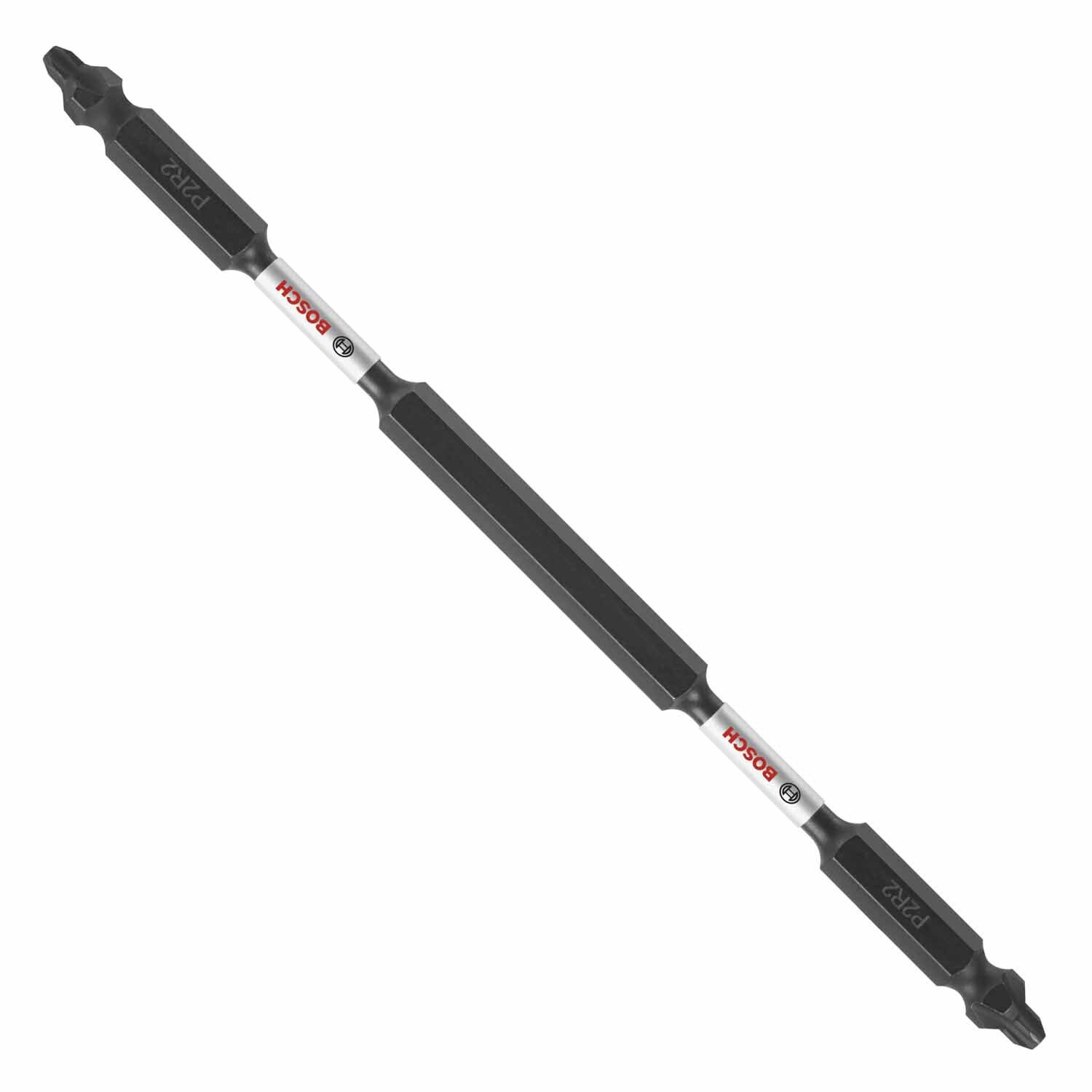 BOSCH ITDESQ225B 10-Pack 2-1/2 Inch Square #2 Impact Tough Double-Ended Screwdriving Bits – High-Visibility Sleeve