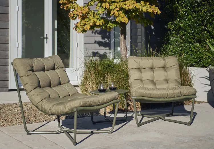 Compact outdoor setting on a small balcony