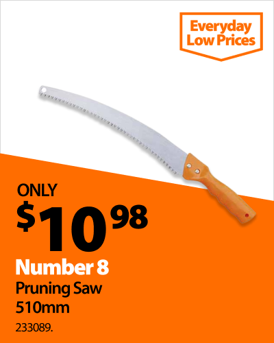 Number 8 Pruning Saw 510mm, now $10.98. Everyday Low Prices offer.