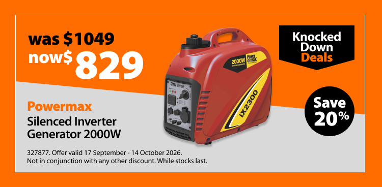 Black+Decker 18V Li-Ion Hammer Drill Kit, was $139 now $99. Knocked Down Deals offer valid 17 September - 14 October 2026. Not in conjunction with any other discount. While stocks last.