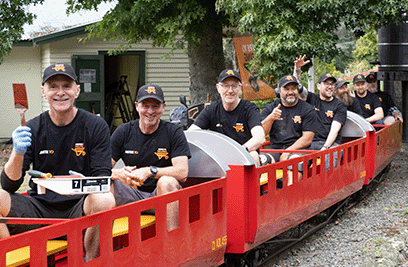 Rebuilding track sections and upgrading the station and workshop 