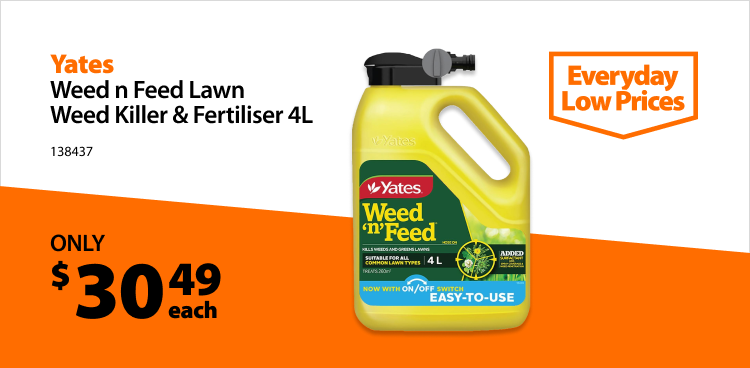 Yates Weed n Feed Lawn Weed Killer & Fertiliser 4L, only $30.49 each. Everyday Low Prices.