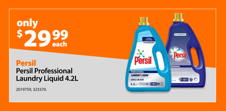 Persil Professional Laundry Liquid 4.2L, only $29.99 each.