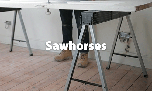 Sawhorse banner