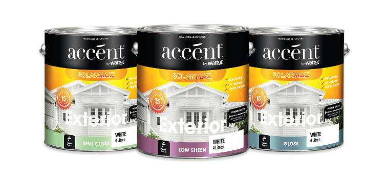 Accent exterior paint range for outdoor surfaces