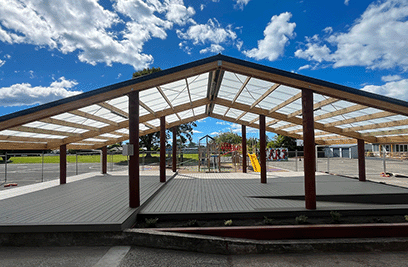 A new, multi-purpose outdoor space at Westport South School