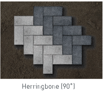 Herringbone paving pattern