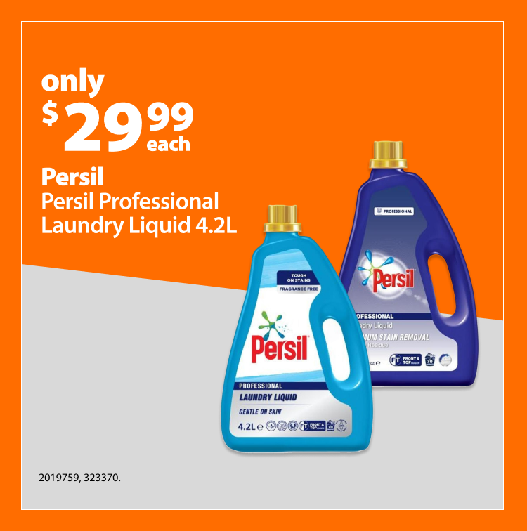 Persil Professional Laundry Liquid 4.2L, only $29.99 each.