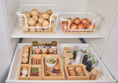 Setting up a functional pantry with food storage containers