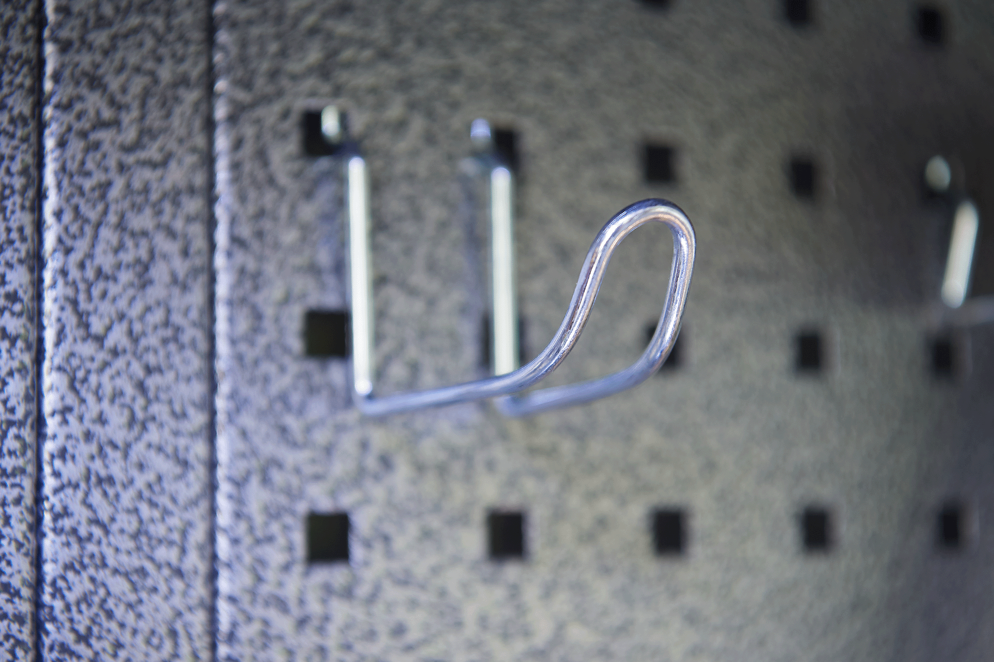 Pegboard hook accessory detail